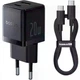 Мережевий зарядний пристрій Baseus Palm Fast Charger C+U 20W + Кабель Type-C to Type-C Black - зображення 4