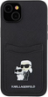 Etui Karl Lagerfeld Saffiano Cardslot Karl&Choupette Metal Pin do Apple iPhone 15/14/13 Black (KLHCP15SSAPKCNPK) - obraz 2