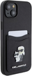 Etui Karl Lagerfeld Saffiano Cardslot Karl&Choupette Metal Pin do Apple iPhone 15/14/13 Black (KLHCP15SSAPKCNPK) - obraz 3