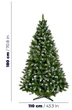 Сосна декоративна Kadax Este засніжена з шишками ПВХ 180 см K5552 (5903699446942) - зображення 4
