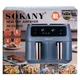 Аэрогриль-фритюрница SOKANY SK-ZG-8030 с мощностью 2800 Вт, объемом 8 л, сенсорным управлением и 10 программами для жарки, гриля, фритюра и запекания. - изображение 11