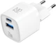 Зарядний пристрій мережевий Make 20W GaN3 Mini Type-C PD3.0 + USB QC4.0 White (MCW-2022GWH) - зображення 1