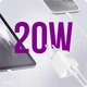 Зарядний пристрій мережевий Make 20W GaN3 Mini Type-C PD3.0 + USB QC4.0 White (MCW-2022GWH) - зображення 2