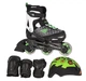 Комплект дитячий (роликові ковзани, шолом, захист) Rollerblade CUBE 29-32 (185-210мм) Black/green (07848200 T83) - изображение 1