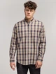 Koszula męska bawełniana w kratę Lee Cooper New Tenby-09Zk M Beżowa (5905991747970) - obraz 1