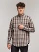 Koszula męska bawełniana w kratę Lee Cooper New Tenby-09Zk 3XL Beżowa (5905991748014) - obraz 3