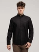 Koszula męska bawełniana Lee Cooper Lars Oxford S Czarna (5905991750895) - obraz 3
