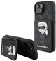 Панель Karl Lagerfeld Saffiano Cardslots and Stand Monogram Ikonik Patch для Apple iPhone 15/14/13 Black (KLHCP15SSAKKNSCK) - зображення 1