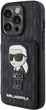 Панель Karl Lagerfeld Saffiano Cardslots and Stand Monogram Ikonik Patch для Apple iPhone 15 Pro Max Black (KLHCP15XSAKKNSCK) - зображення 2
