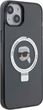 Панель Karl Lagerfeld Ring Stand Karl Head MagSafe для Apple iPhone 15/14/13 Black (KLHMP15SHMRSKHK) - зображення 3