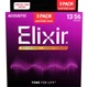 Струны для акустической гитары Elixir 3 Pack 16546 Nanoweb Phosphor Bronze Medium 13/56 - изображение 1