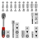 Набір біт і головок Einhell, 1/4" 4-13мм, 37шт, кейс (00124036) - изображение 6