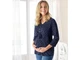 Блузка для беременных и кормящих мам для женщины Esmara LIDL 352609 34(XS) темно-синий - изображение 4
