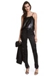 Брюки Slim Fit из эластичного атласа для женщины H&M 0404012-4 36(S) Черный - изображение 1