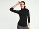 Гольф-водолазка в рубчик для жінки Esmara LYCRA® 428044 M чорний - зображення 2
