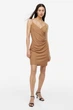 Платье джерси для женщины H&M 1154864-002 XS Коричневый - изображение 4
