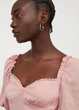 Платье с драпировкой для женщины H&M Divided 0932888-002 32(XS) Розовый - изображение 4