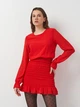 Сукня з зібраною спідницею для жінки H&M Divided 0918905-002 40(M) червоний - зображення 3