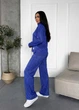 Жіночий брючний костюм Urban Shine з турецької тринитки з люрексом Innoe 210366-4, р. 48/50 Електрик - зображення 3