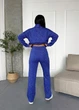 Жіночий брючний костюм Urban Shine з турецької тринитки з люрексом Innoe 210366-4, р. 48/50 Електрик - зображення 5