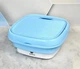 Портативная складная мини стиральная силиконовая ультразвуковая машина Folding Washing Machine на 8л голубой - изображение 3