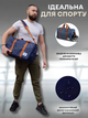 Сумка дорожная спортивная 3DTOYSLAMP 48×30×28 см 40 л мужская женская с отделом для обуви спортсменов поездок путешествий тренировок фитнеса спортзала туризма в дорогу компактная вместительная водонепроницаемая лёгкая стильная для одежды обуви синяя - изображение 5