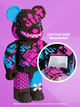 Конструктор 3D Bearbrick "Граффити" 55см | Конструктор для взрослых и детей в форме мишки, медведь конструктор 10 000 деталей - изображение 3