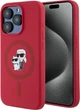 Etui plecki Karl Lagerfeld Silicone Karl&Choupette Heads Ring MagSafe do iPhone 15 Pro Red (3666339254209) - obraz 1