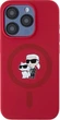 Etui plecki Karl Lagerfeld Silicone Karl&Choupette Heads Ring MagSafe do iPhone 15 Pro Red (3666339254209) - obraz 3