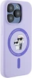 Etui plecki Karl Lagerfeld Silicone Karl&Choupette Heads Ring MagSafe do iPhone 15 Pro Purple (3666339254346) - obraz 4