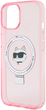 Etui Karl Lagerfeld Ring Stand Choupette Head MagSafe do Apple iPhone 15/14/13 Pink (KLHMP15SHMRSCHP) - obraz 6