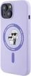 Etui plecki Karl Lagerfeld Silicone Karl&Choupette Heads Ring MagSafe do iPhone 15 Purple (3666339254322) - obraz 2