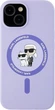 Etui plecki Karl Lagerfeld Silicone Karl&Choupette Heads Ring MagSafe do iPhone 15 Purple (3666339254322) - obraz 3