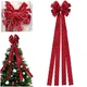 Kokarda dekoracyjna Home Styling Collection 839567 na choinkę 130 x 33 cm Czerwona (8721037684422) - obraz 5