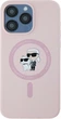 Панель Karl Lagerfeld Silicone Karl & Choupette Ring MagSafe для iPhone 15 Pro Pink (3666339254483) - зображення 3