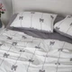 Постельное белье ТЕП Melluna Soft Ribbons двуспальное наволочки 50х70/70х70 см Белый с серым (48980180215) - изображение 4