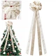 Декоративний бант Home Styling Collection 839565 на ялинку 130 x 33 см Кремова (8721037684408) - зображення 5