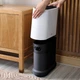 Ведро для мусора MBM HOME узкое BP-14 WHITE/BLACK пластиковое белое/черное - изображение 4