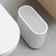 Ведро для мусора MBM HOME узкое BP-14 WHITE/GRAY пластиковое белое/серое - изображение 11