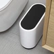 Ведро для мусора MBM HOME узкое BP-14 WHITE/BLACK пластиковое белое/черное - изображение 13