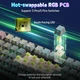 Клавиатура AULA F75 MAX беспроводная механическая, 75%, RGB подсветка, Bluetooth 5.1, черный градиен с узорами (AULA-F75-MAX-BG) - изображение 9