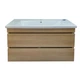 Пластикова тумба Ламі TheMix Wood (4236-oak) mat ламінація з умивальником Комо 100 см - изображение 1