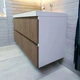 Пластикова підвісна тумба The MIX 4855 wood з пластиковою стільницею 80 см - изображение 5