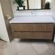 Пластикова підвісна тумба The MIX 4855 wood з пластиковою стільницею 80 см - изображение 7