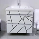 Тумба підвісна пластикова Mikola-M Atlant Chaos white-black 50 см - изображение 1