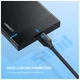 Дата кабель USB-C 3.1 to Micro USB 3.0 1.0m 3A US312 black Ugreen (20103) - изображение 5