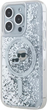 Панель Karl Lagerfeld Liquid Glitter Karl&Choupette Head Magsafe do Apple iPhone 15 Pro Max Transparent (KLHMP15XLGKCSGH) - зображення 2