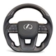 Анатомический руль для Lexus LX470, GX470. Карбон. Подушка из кожи – логотип хром. В сборе. - изображение 3