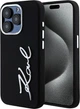 Etui plecki Karl Lagerfeld Silicone Metal Script Logo do Apple iPhone 15 Pro Black (3666339253363) - obraz 1