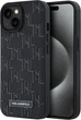 Etui plecki Karl Lagerfeld Leather Monogram Metal Logo MagSafe do Apple iPhone 15 Pro Black (3666339253646) - obraz 1